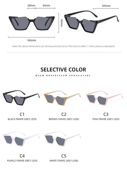 Damen moderne und stilvolle asymmetrische Sonnenbrille Brehn
