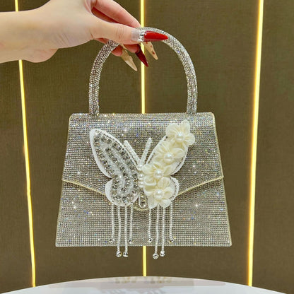 Dekorative Schmetterling Strass Clutch