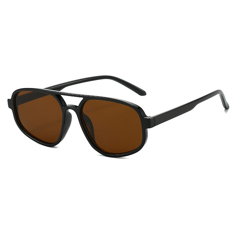 Damen modische Sonnenbrille mit breitem Gestell und UV-Schutz Brehn