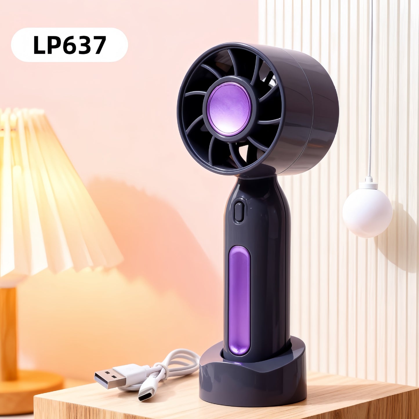 Damen Tragbarer Mini-Ventilator mit USB-Ladefunktion und flexibel einstellbarer Neigungsposition Brehn