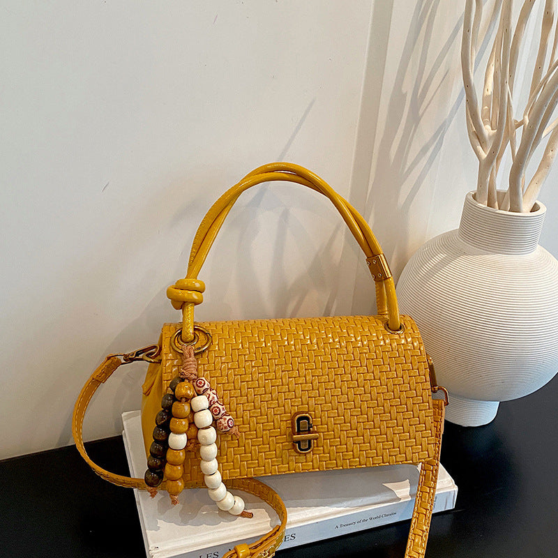 Gepäckte Leder-Handtasche