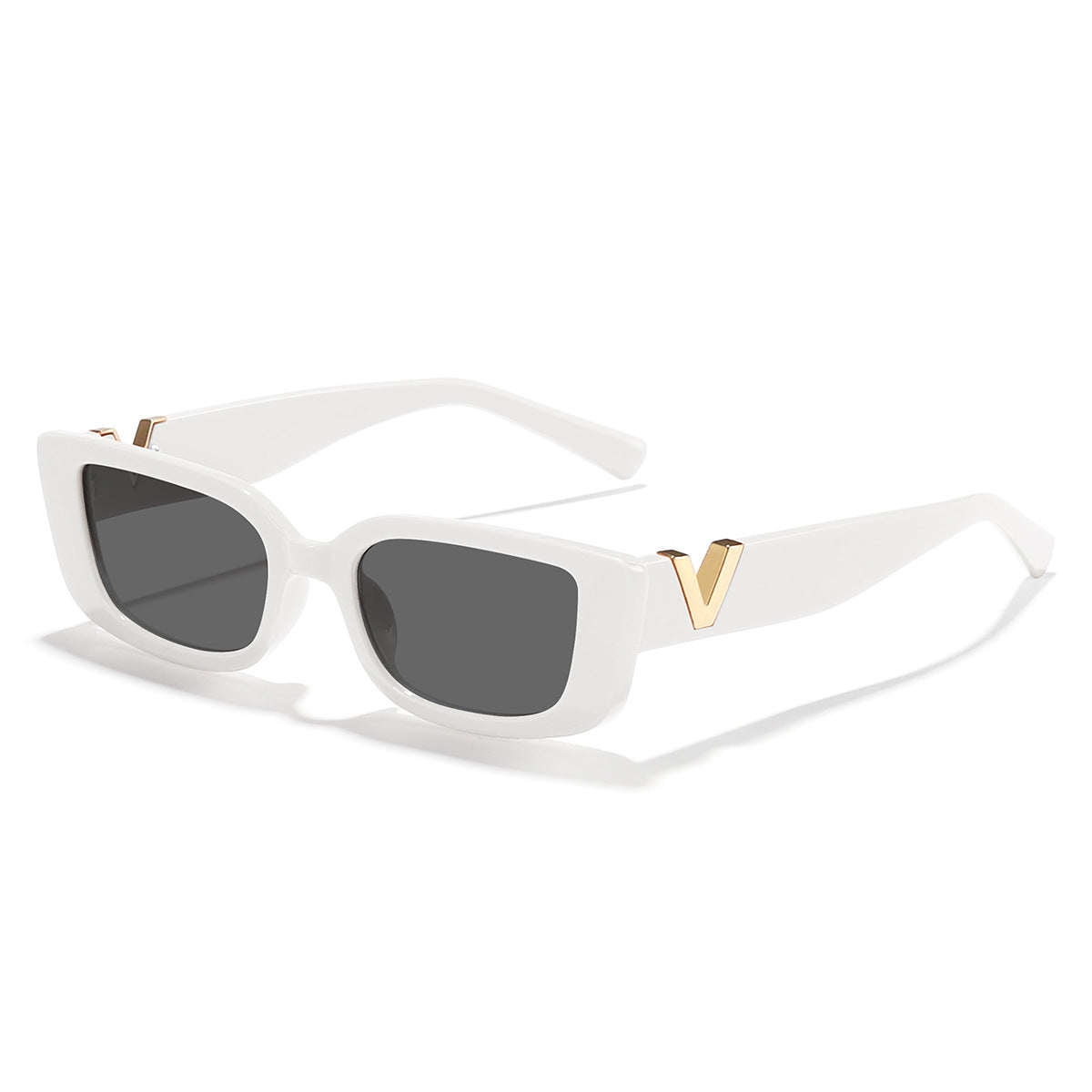 Damen modische quadratische Sonnenbrille mit goldenen Akzenten Brehn