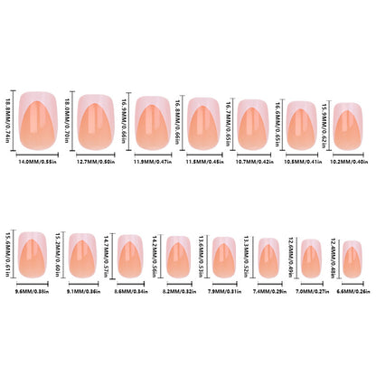 Kunstnagelset mit eleganten French-Tipps und minimalistischen Designs Brehn