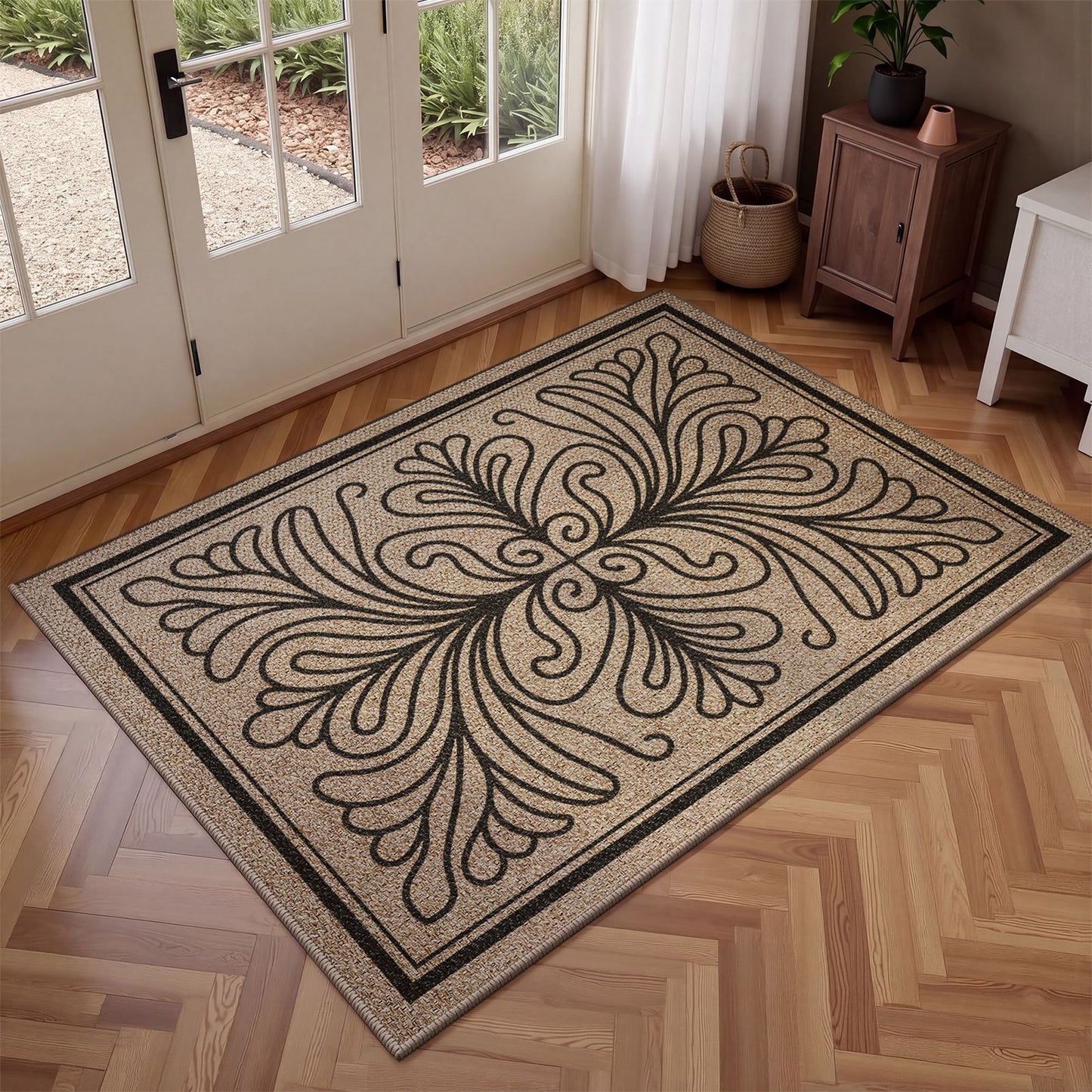Geometrisch Musterteppich Innenbereich Brehn