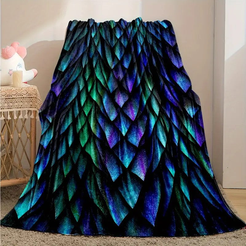 Damen Kuscheldecke mit schimmerndem Schuppenmotiv Brehn