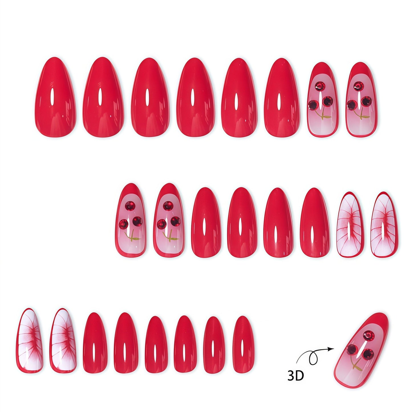 Künstlerisches Kirschblüten-Nageldesign Brehn