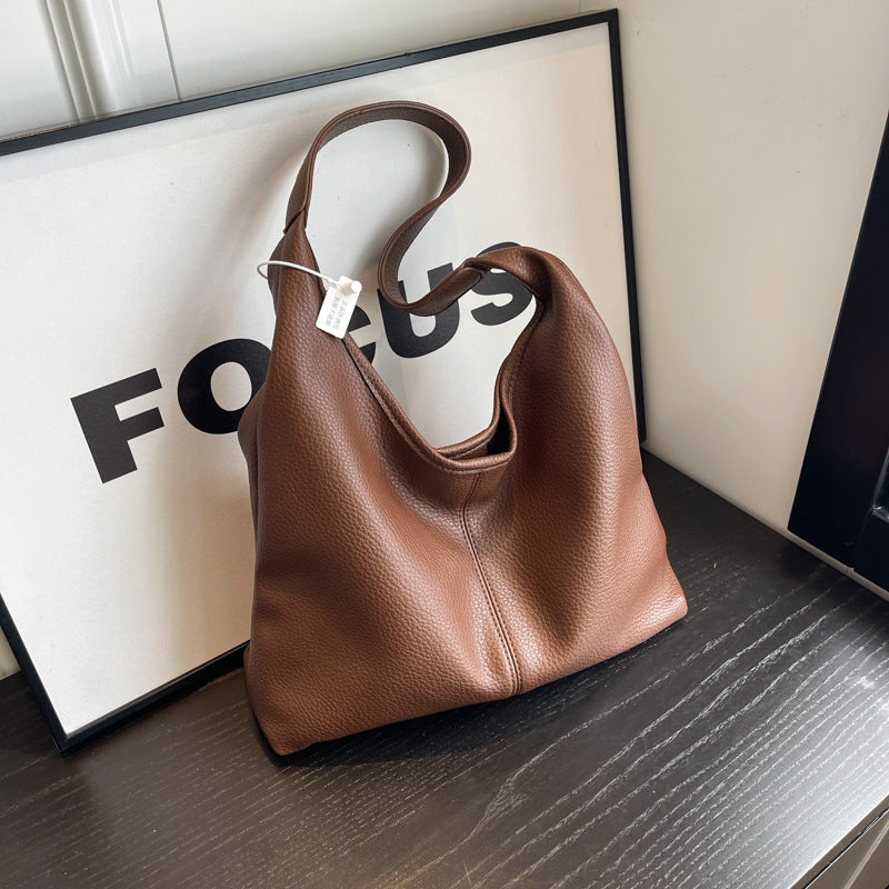 Texturierte Leder Hobo-Tasche Brehn