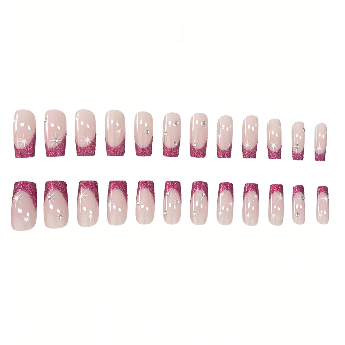 Glitzernde French Tip Nail Art Verbesserungen Brehn