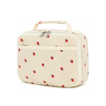 Erdbeerdruck isolierte Lunch-Tasche