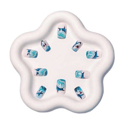 Hai inspired künstlerische Gel-Nagelkunst Brehn