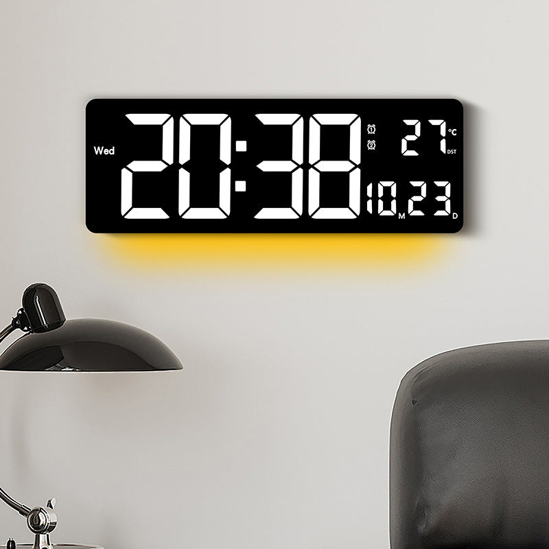 Digitale Wanduhr mit mehrfarbigem LED-Display Brehn
