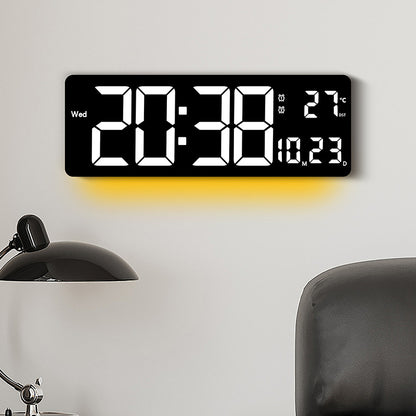 Digitale Wanduhr mit mehrfarbigem LED-Display Brehn
