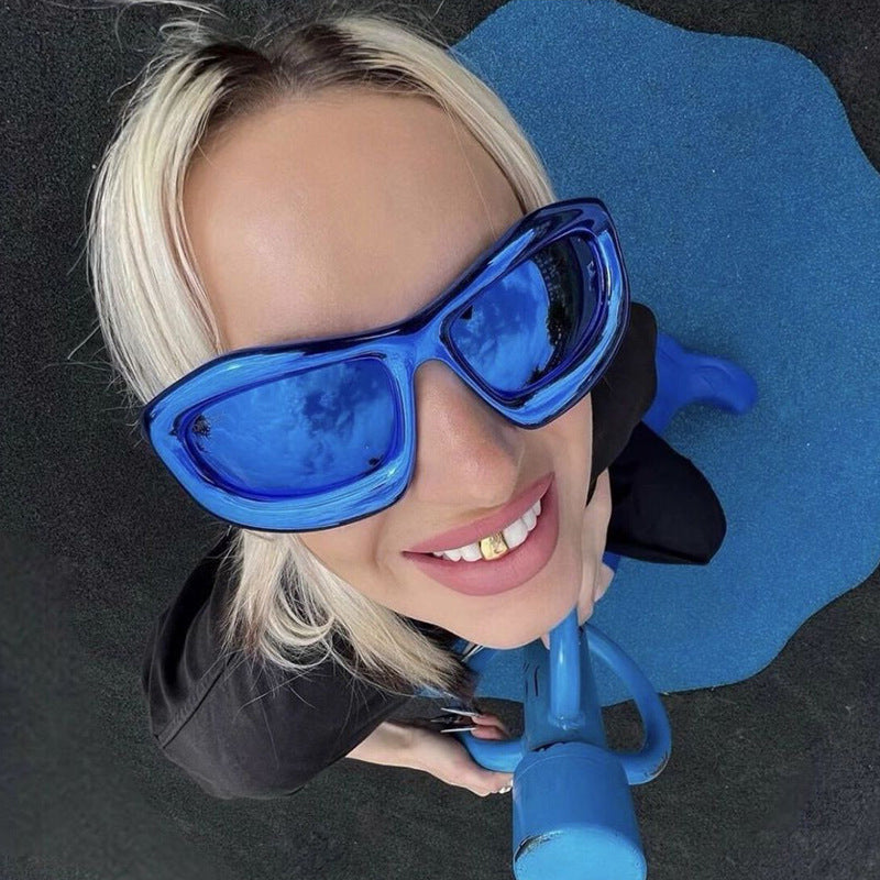 Damen Sportliche Sonnenbrille mit futuristischem Design Brehn   