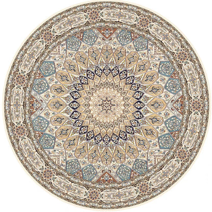 Runder Vintage Floral Teppich