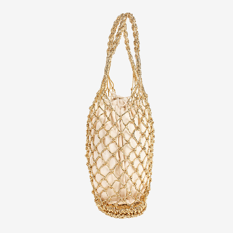 Damen stylische Netztasche mit Baumwollfutter Brehn