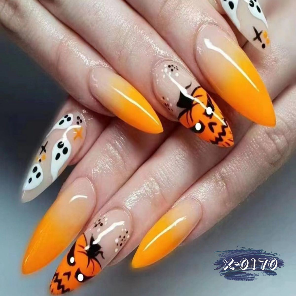 Halloween-Themen Press-On Nagelkunst Set