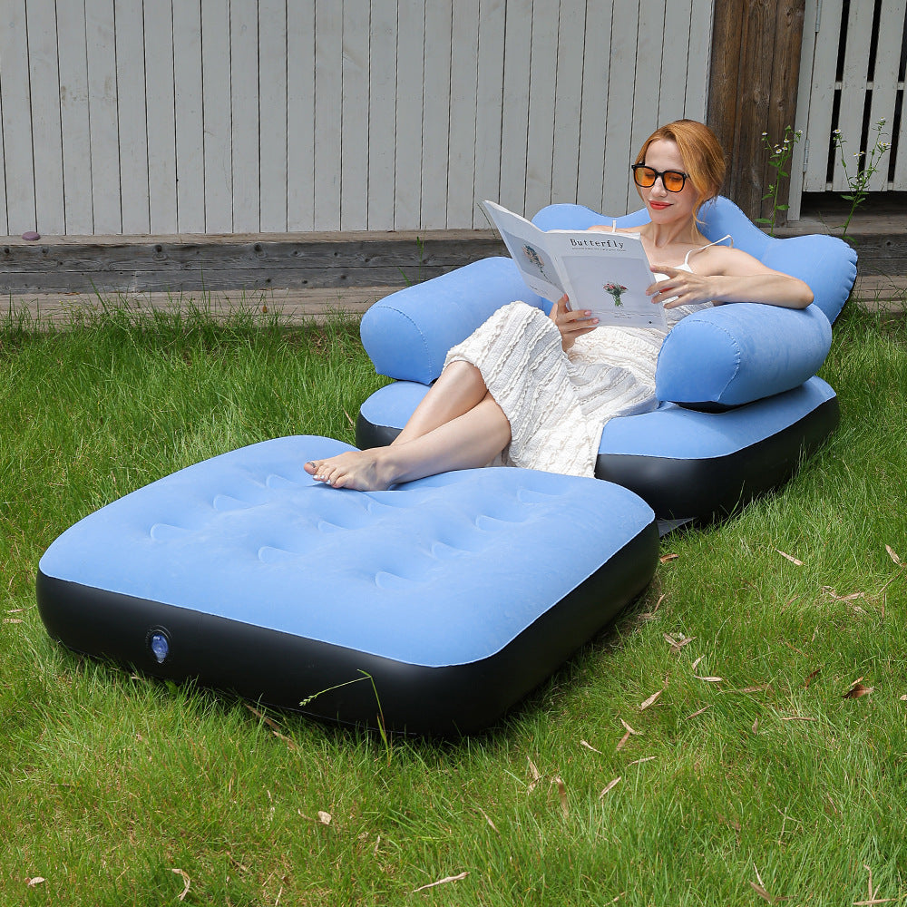 Damen Aufblasbare Relaxliege mit ergonomischer Nacken- und Rückenstütze Brehn