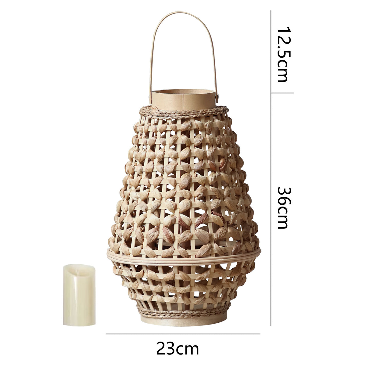 Elegante Laterne aus geflochtenem Rattan Brehn