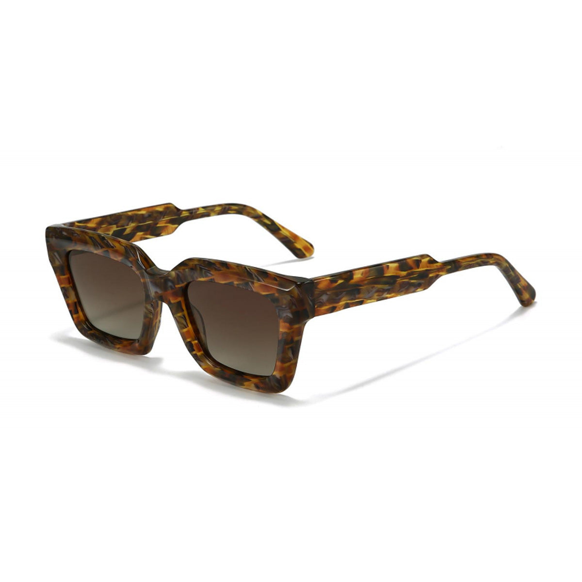 Damen quadratische Sonnenbrille mit modernem Kunststoffrahmen und sanften Gläsern Brehn