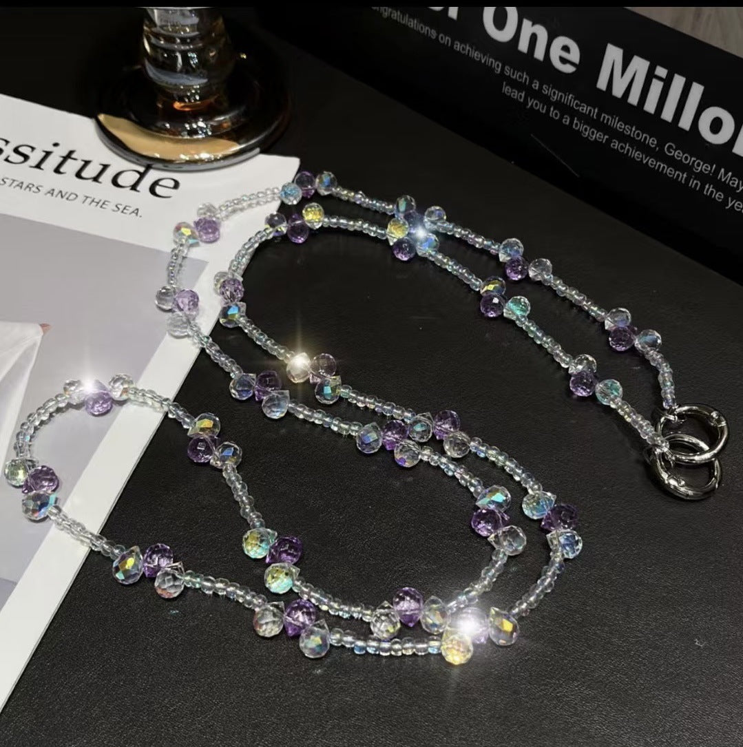 Elegante Kristallperlen Brillen Kette Brehn