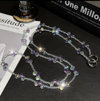 Elegante Kristallperlen Brillen Kette Brehn
