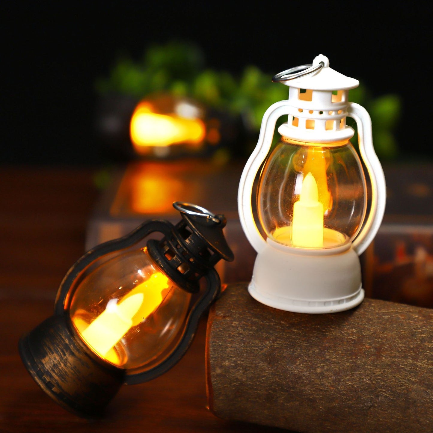 Dekorative LED Vintage-Stil Mini Laterne Teelicht Halter Brehn