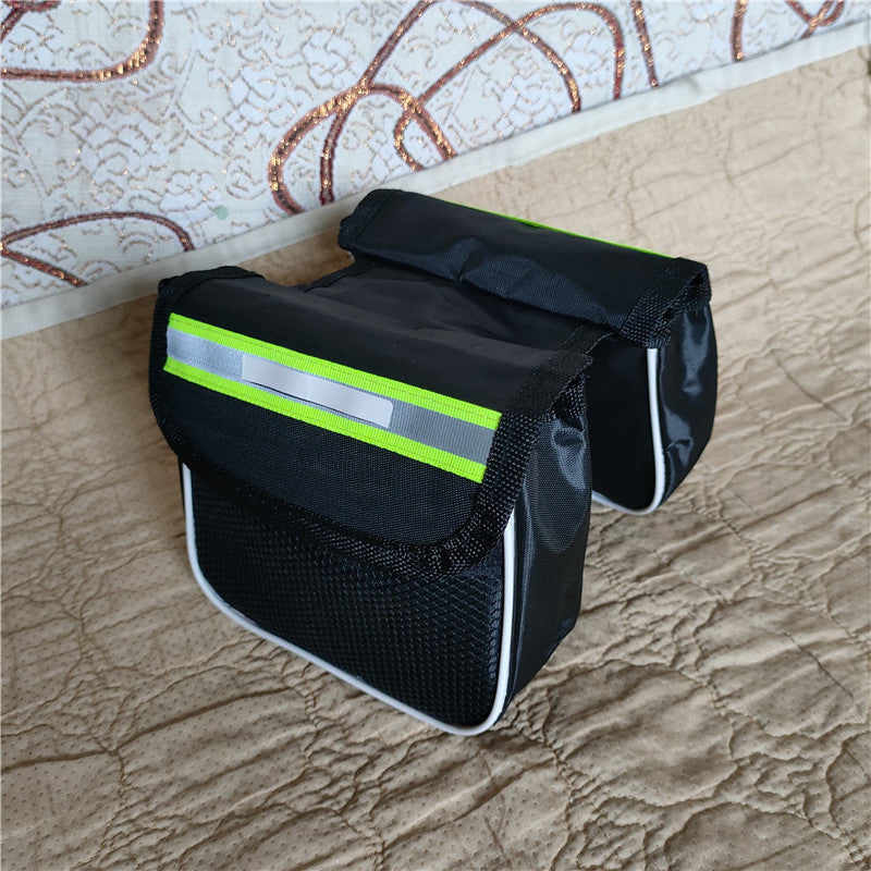 doppeltes Fahrradsattel-Packtasche mit reflektierendem Streifen wasserabweisendes Oxford-Gewebe Brehn