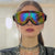 Damen extravagante Skibrille mit bunten Nieten Brehn