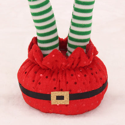 Weihnachtsplüschfigur mit beweglichen Elfensäulen