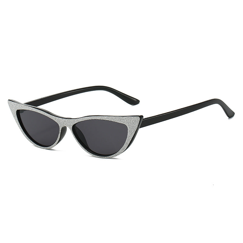 Damen Cat-Eye Sonnenbrille mit glitzerndem Rahmen Brehn
