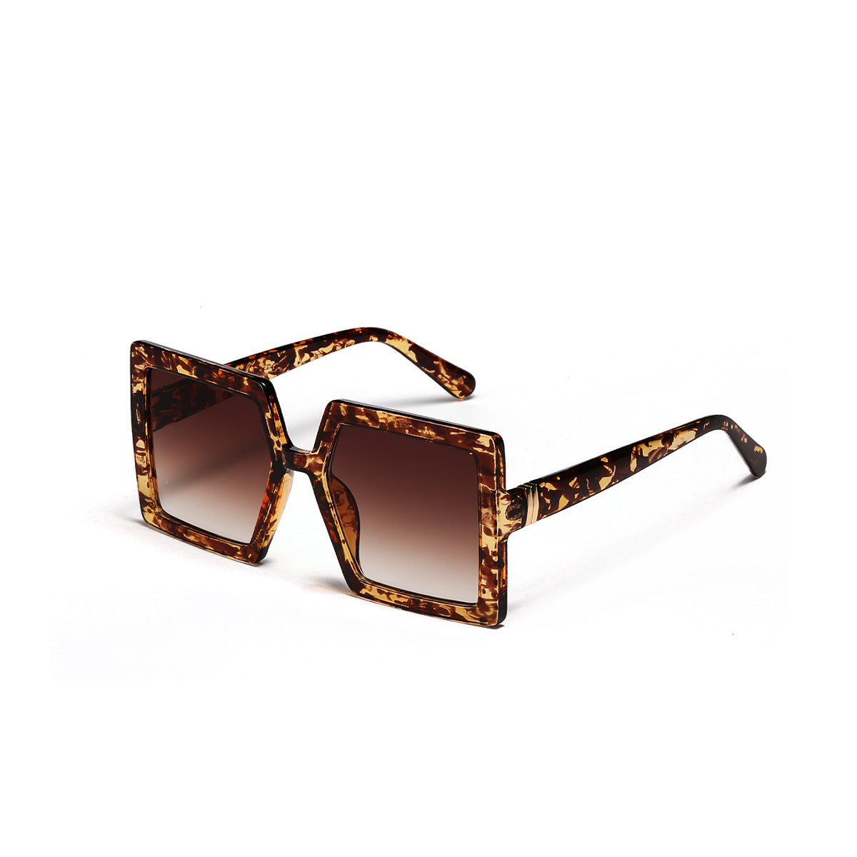 Damen geometrische Sonnenbrille mit modernem, breiten Rahmen Brehn