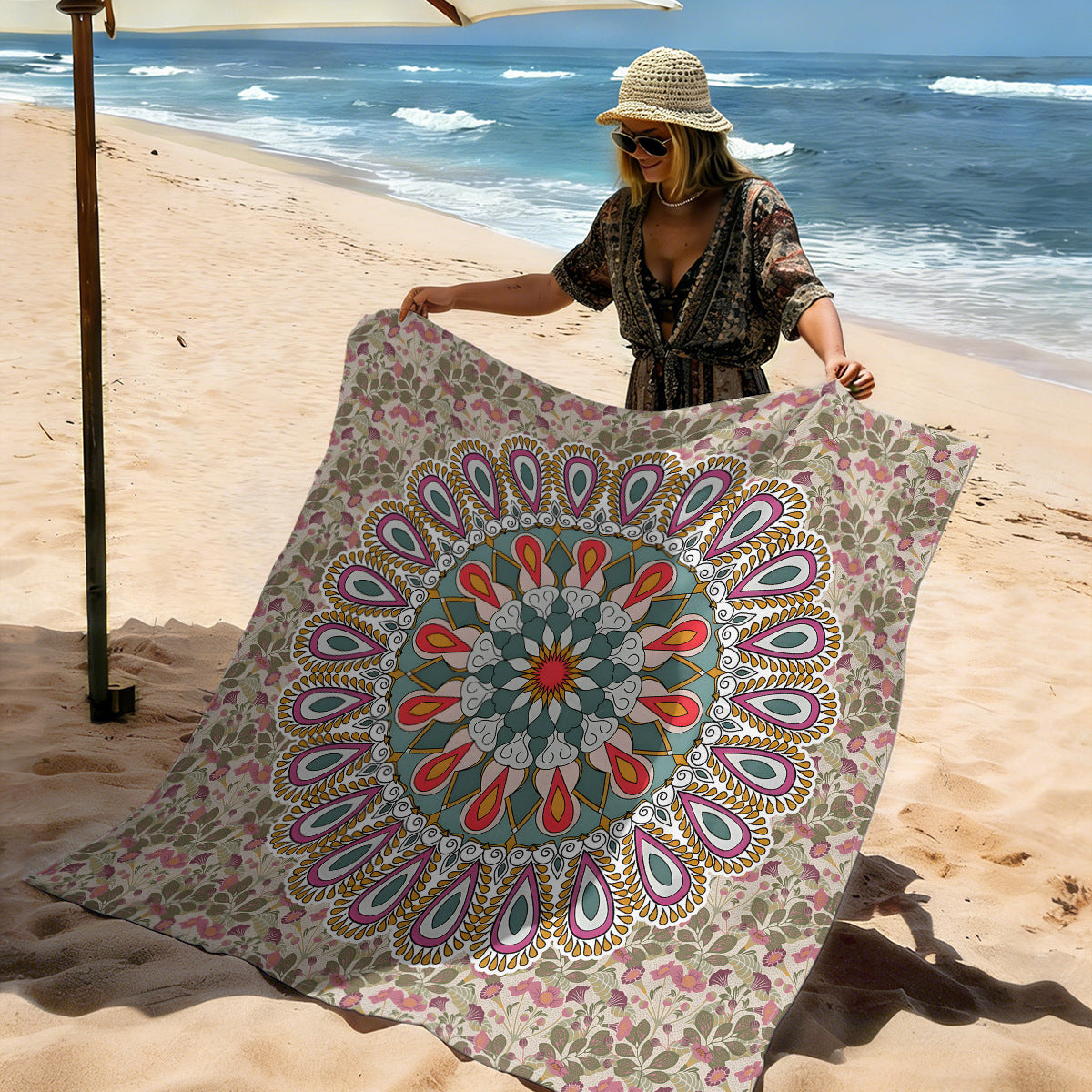 Mandala Design Strandmatte Brehn