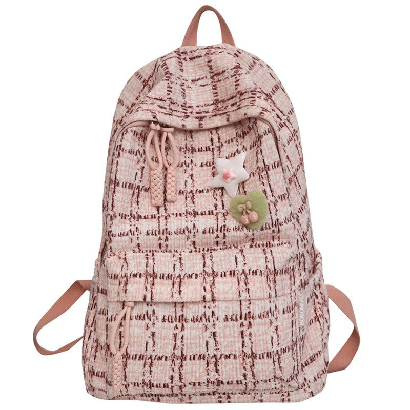 Charmanter Strukturierter Canvas Rucksack