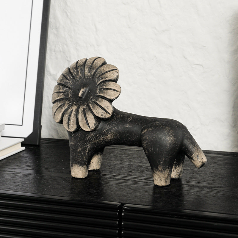 Künstlerische Löwenfigur Skulptur