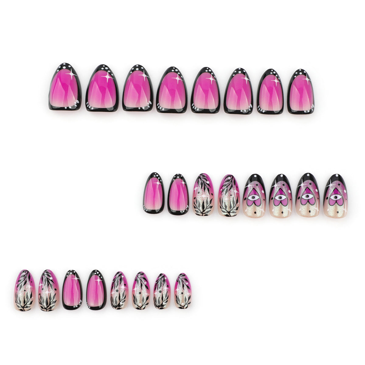 Kunstvolle Nagelkunst mit floralem Design und glamourösen Akzenten Brehn