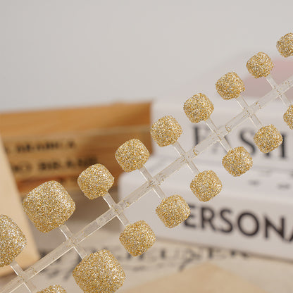 Glitzerndes Press-On Fußnagelset Brehn