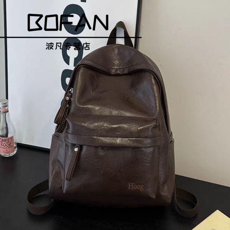 Lässiger Leder Rucksack Brehn