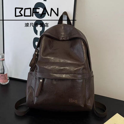 Lässiger Leder Rucksack Brehn