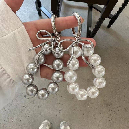 Elegante Perlen- und Silber-Schlüsselanhänger Halter Brehn
