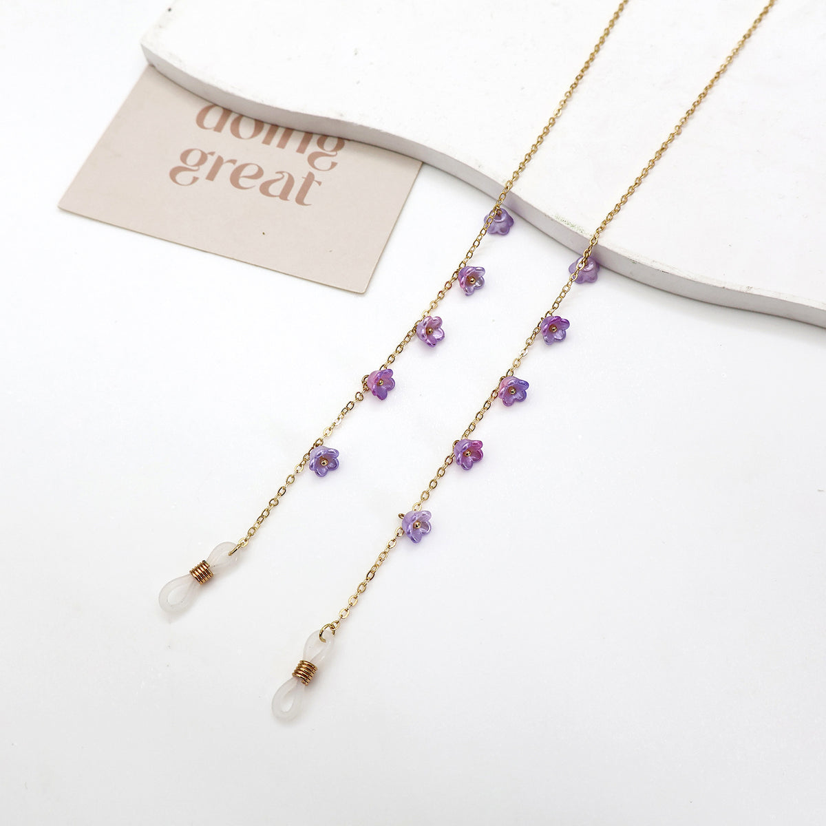 Blumenverziertes Brillenband Brehn