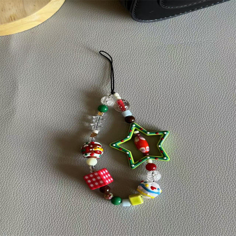Festive Beaded Charm Handy Lanyard Brehn