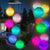 Solarbetriebene hängende Kolibri-LED-Windglocke mit farbwechselnden RGB-Acrylvögeln und wetterfestem Oberteil Brehn