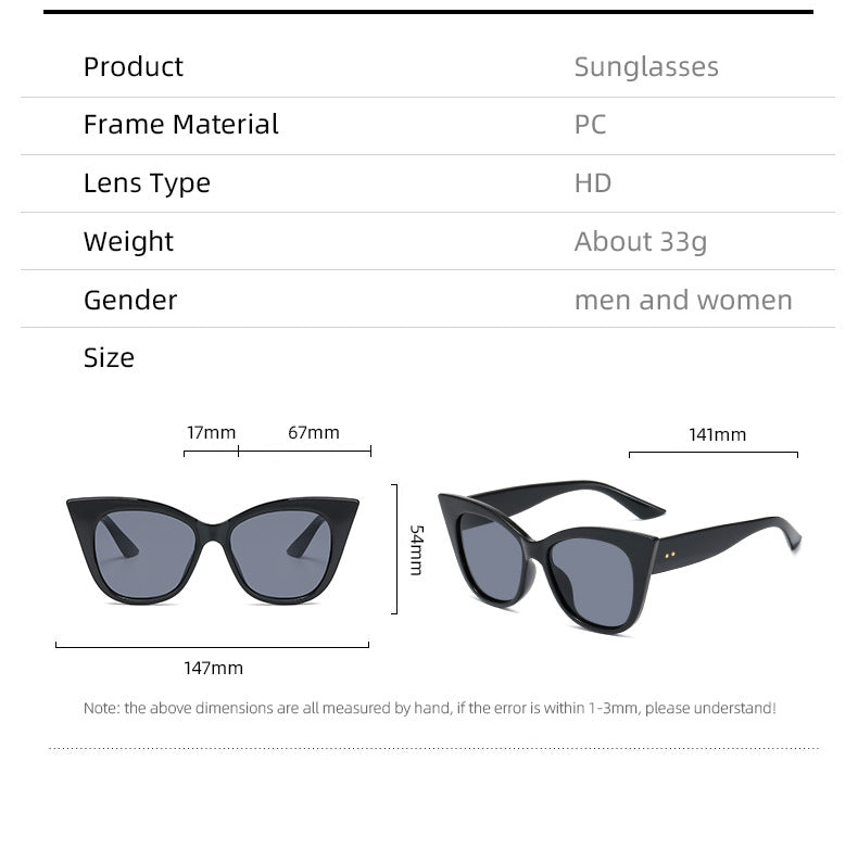 Damen extravagante Cat-Eye-Sonnenbrille mit verspiegelten Gläsern Brehn