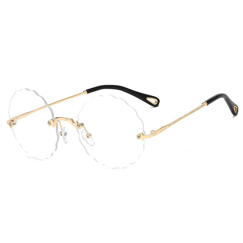 Damen Modische Brille mit verspieltem Wellenrahmen Brehn