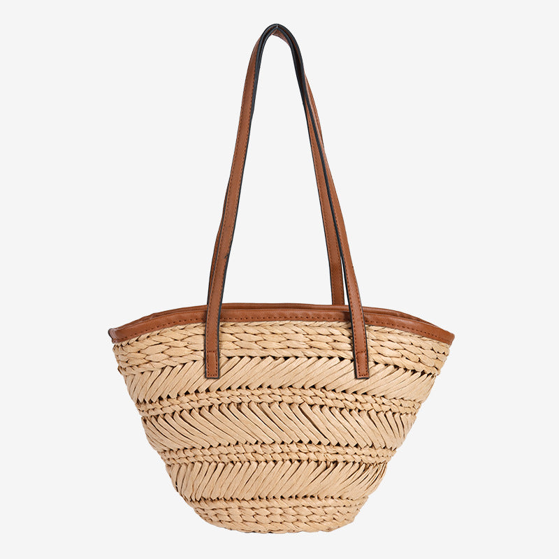 Damen Elegante geflochtene Sommertasche Brehn