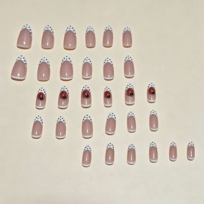 Chic Spitzige Press-On Nail Set Brehn