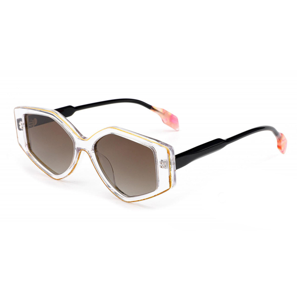Damen modische Sonnenbrille mit einzigartigem geschnittenem Design und UV-Schutz Brehn