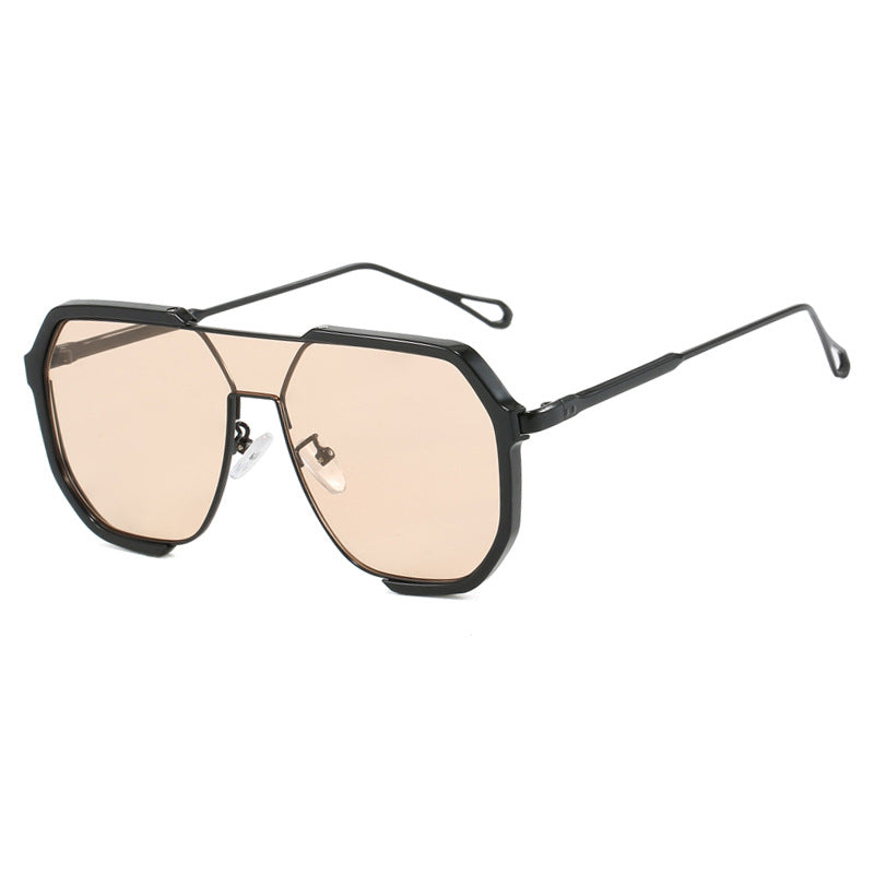 Damen geometrische Sonnenbrille mit besonderem Rahmen und UV-Schutz Brehn
