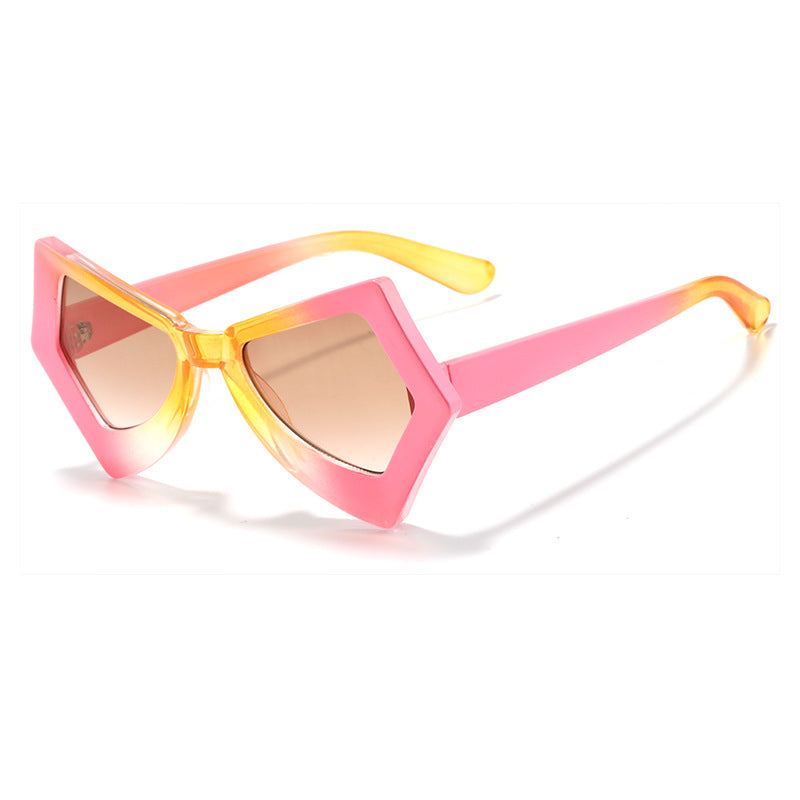 Geometrische Rahmen Modische Sonnenbrille