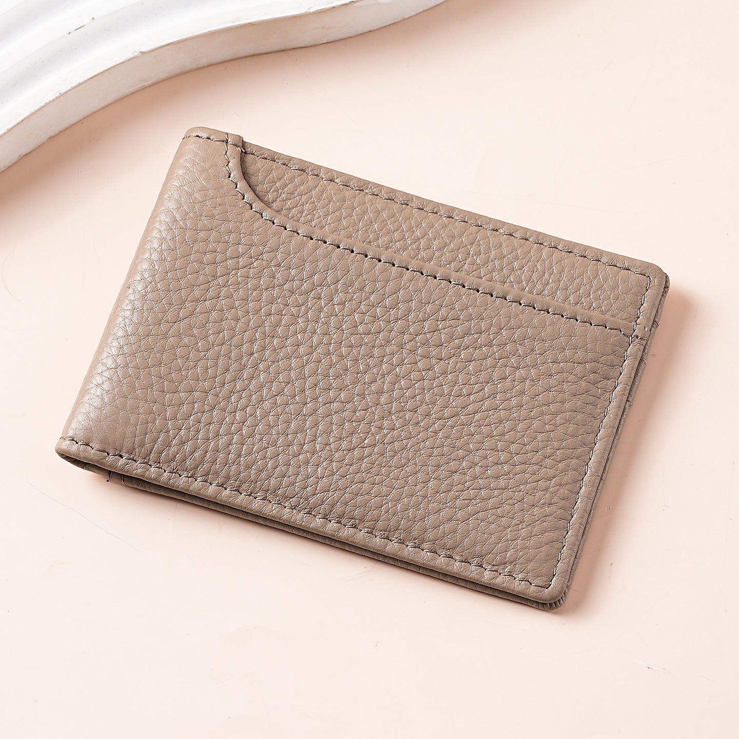 Texturiertes Leder-Wallet